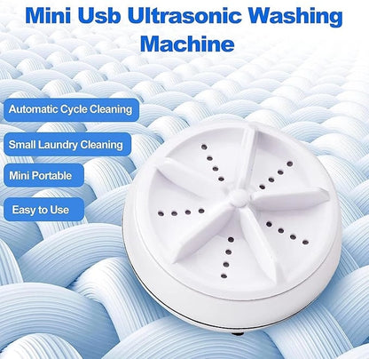Portable Mini Ultrasonic Washing Machine – 3-in-1 Home Cleaner
